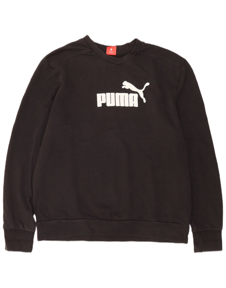 Męska bluza z grafiką Puma, sweter 2XL, czarna bawełna