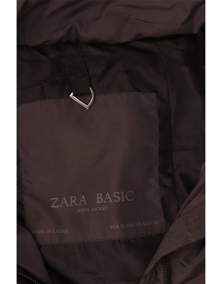 Damska ocieplana kurtka Zara UK 18 XL, czarny poliester