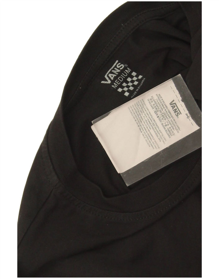 Damski top Vans Crop Graphic z długim rękawem, UK 14, średni czarny, bawełniany