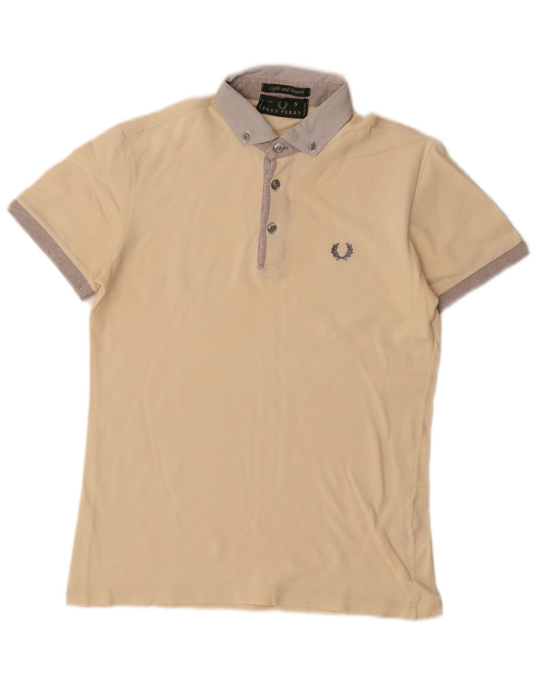 Męska koszulka polo Fred Perry, mała w kolorze złamanej bieli, bawełniana