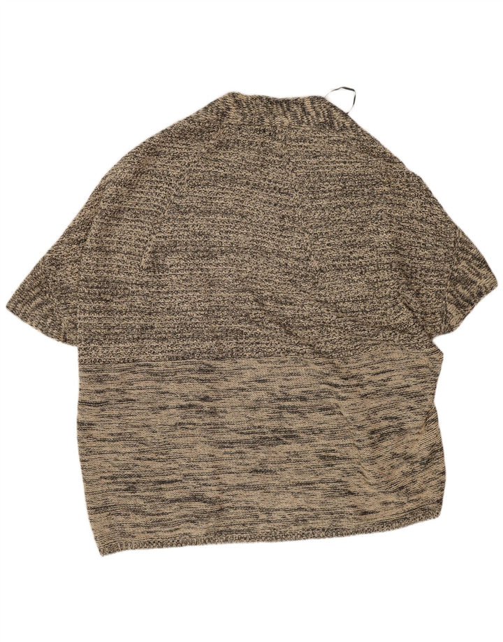 Massimo Dutti Womens Poncho Jumper UK 14 Medium Grey Flecked