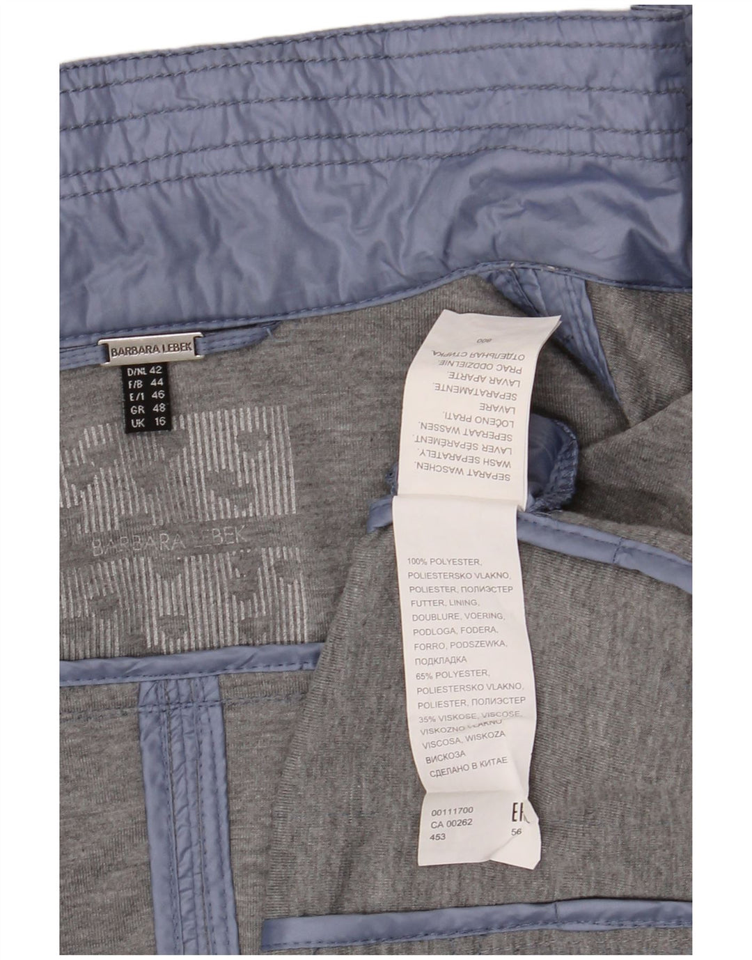 Damska kurtka bomberka Barbara Lebek UK 16, duża niebieska, poliester