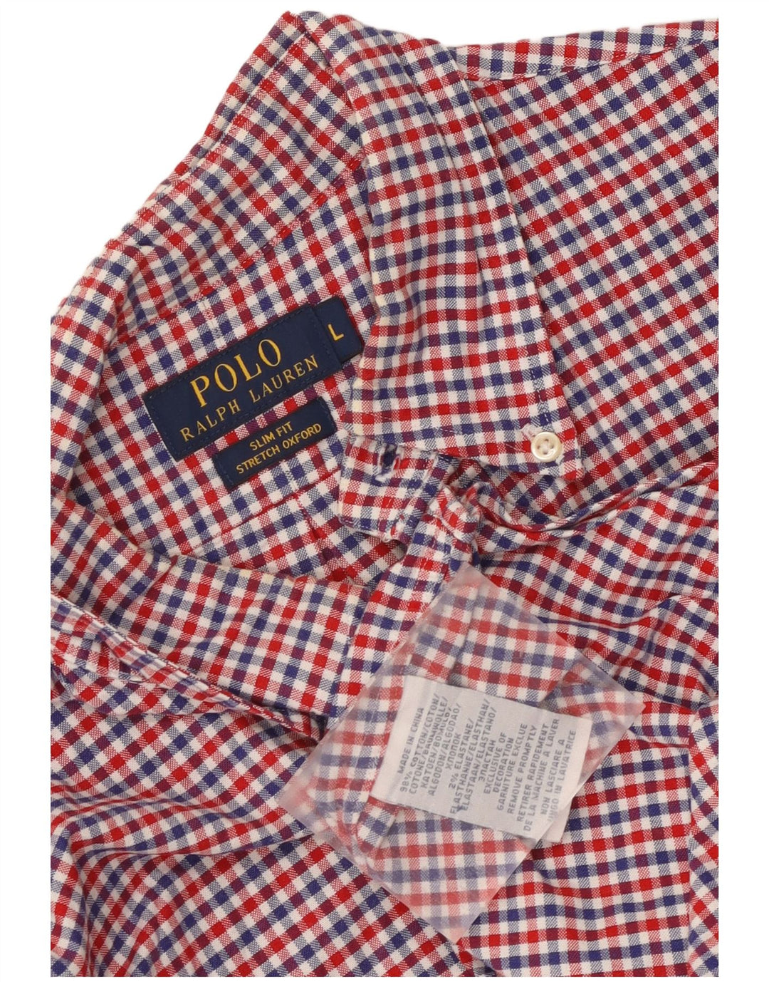 Polo Ralph Lauren Męska koszula Oxford ze stretchem, duża, wielobarwna kratka