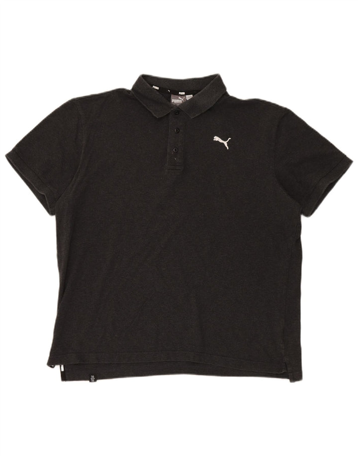 Męska koszulka polo Puma, duża, szara, bawełniana