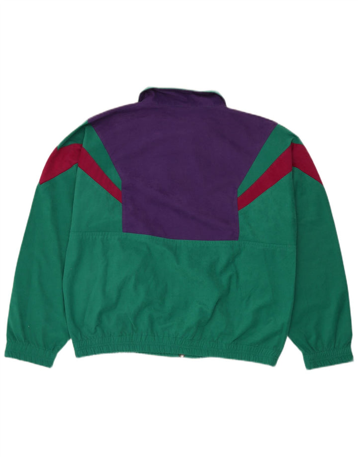 Vintage damski pełny dres UK 14, poliester w kolorze średniej zieleni