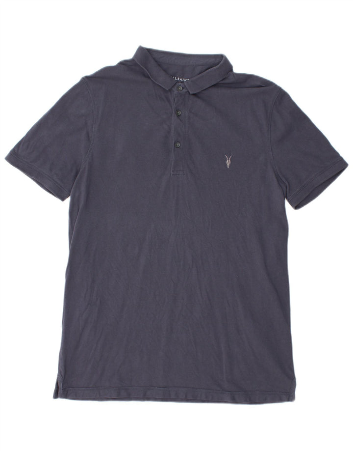 Męska koszulka polo ALL SAINTS, duża, granatowa, bawełniana