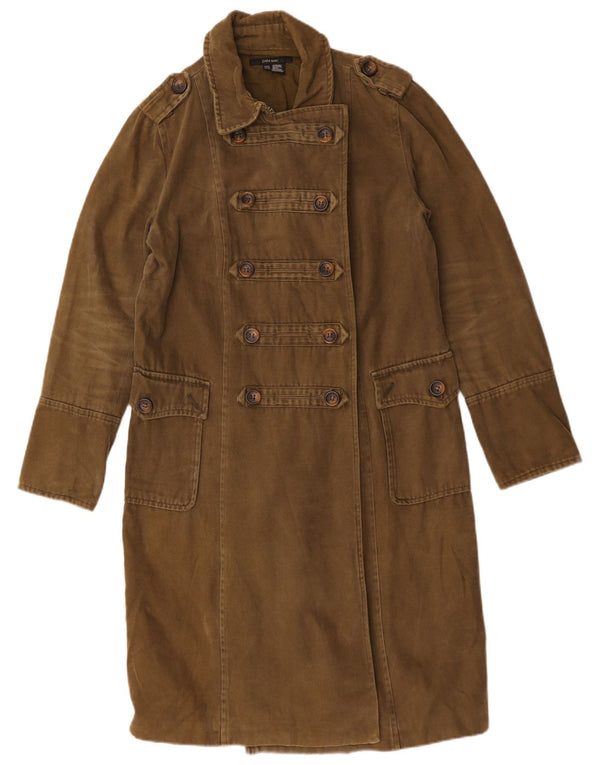 Damski wojskowy dwurzędowy płaszcz Zara UK 18 XL, brązowa bawełna