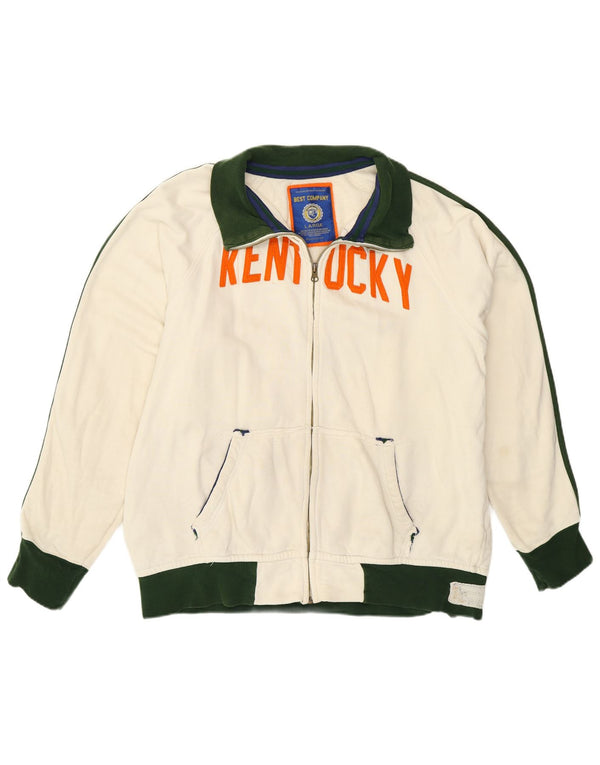 Best Company Mens Kentucky Tracksuit Top Jacket UK 40 Large White