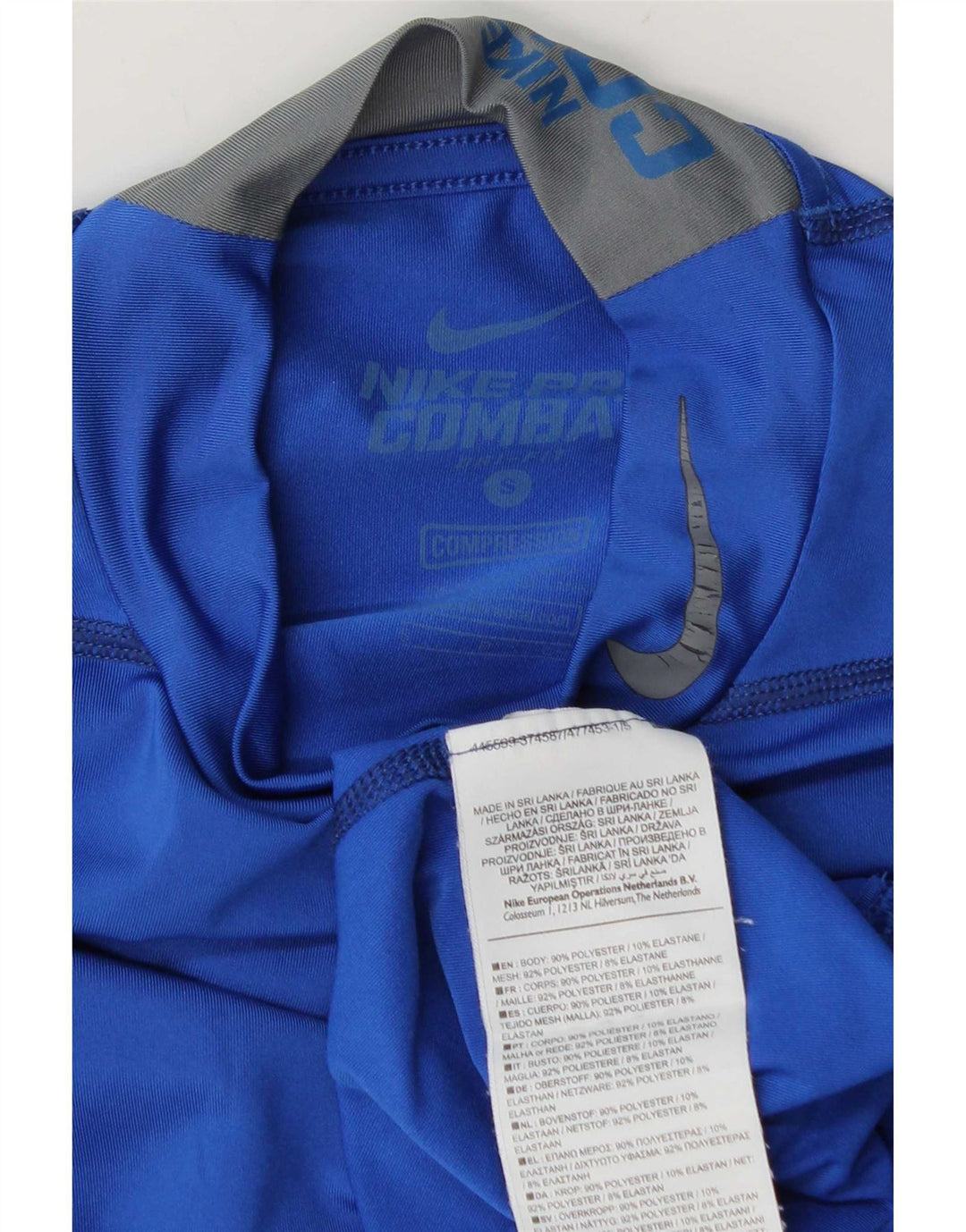 Nike Męska Koszulka Dri Fit z Długim Rękawem Rozmiar Mały Niebieski Poliester