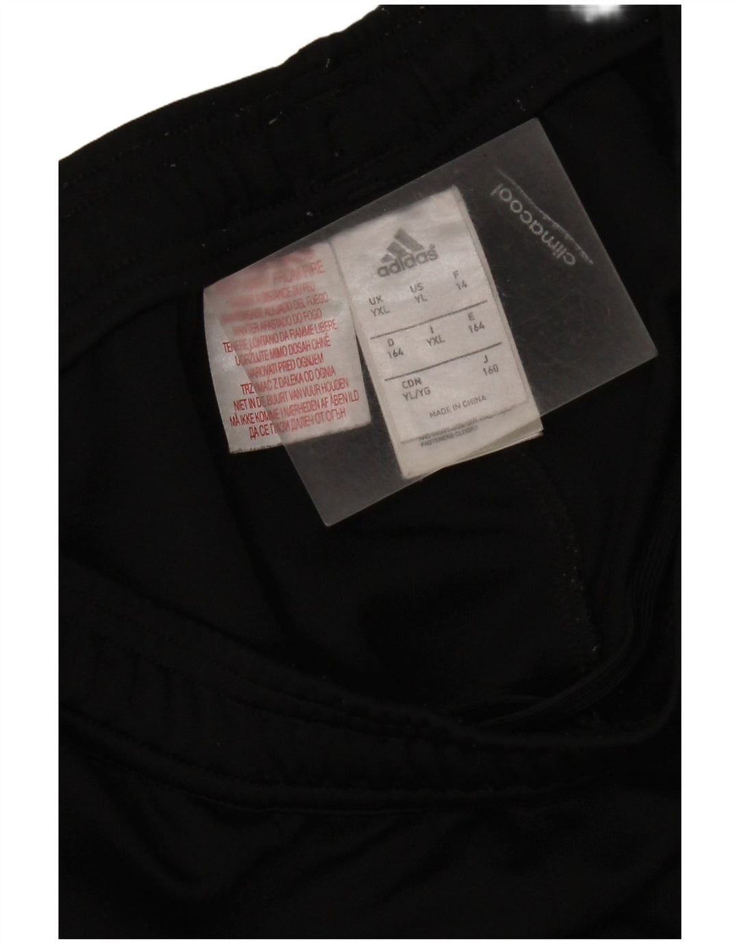 Adidas Chłopięce Spodnie Dresowe Climacool 13-14 Lat XL Czarny Poliester