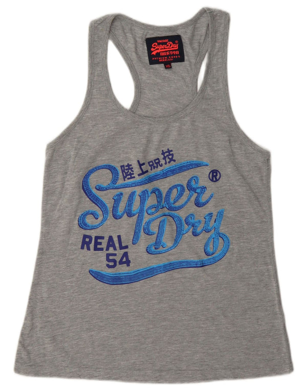 Męski top z kamizelką z grafiką Superdry XS, szary poliester