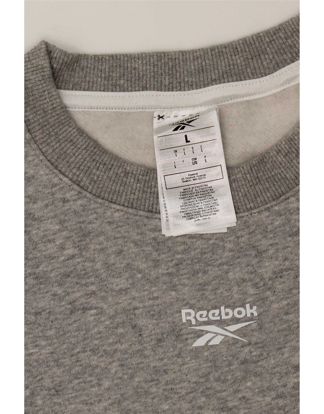 Damska bluza Reebok Jumper UK 16, duża, szara bawełna