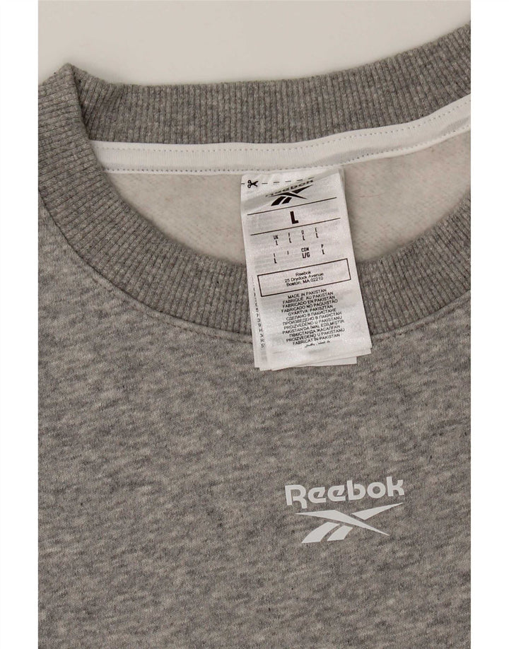 Damska bluza Reebok Jumper UK 16, duża, szara bawełna