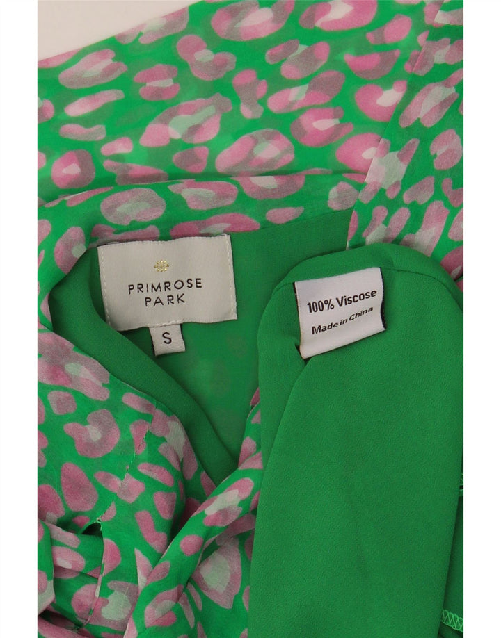 Damska spódnica kopertowa VINTAGE mała W33 wiskoza w zielone plamki