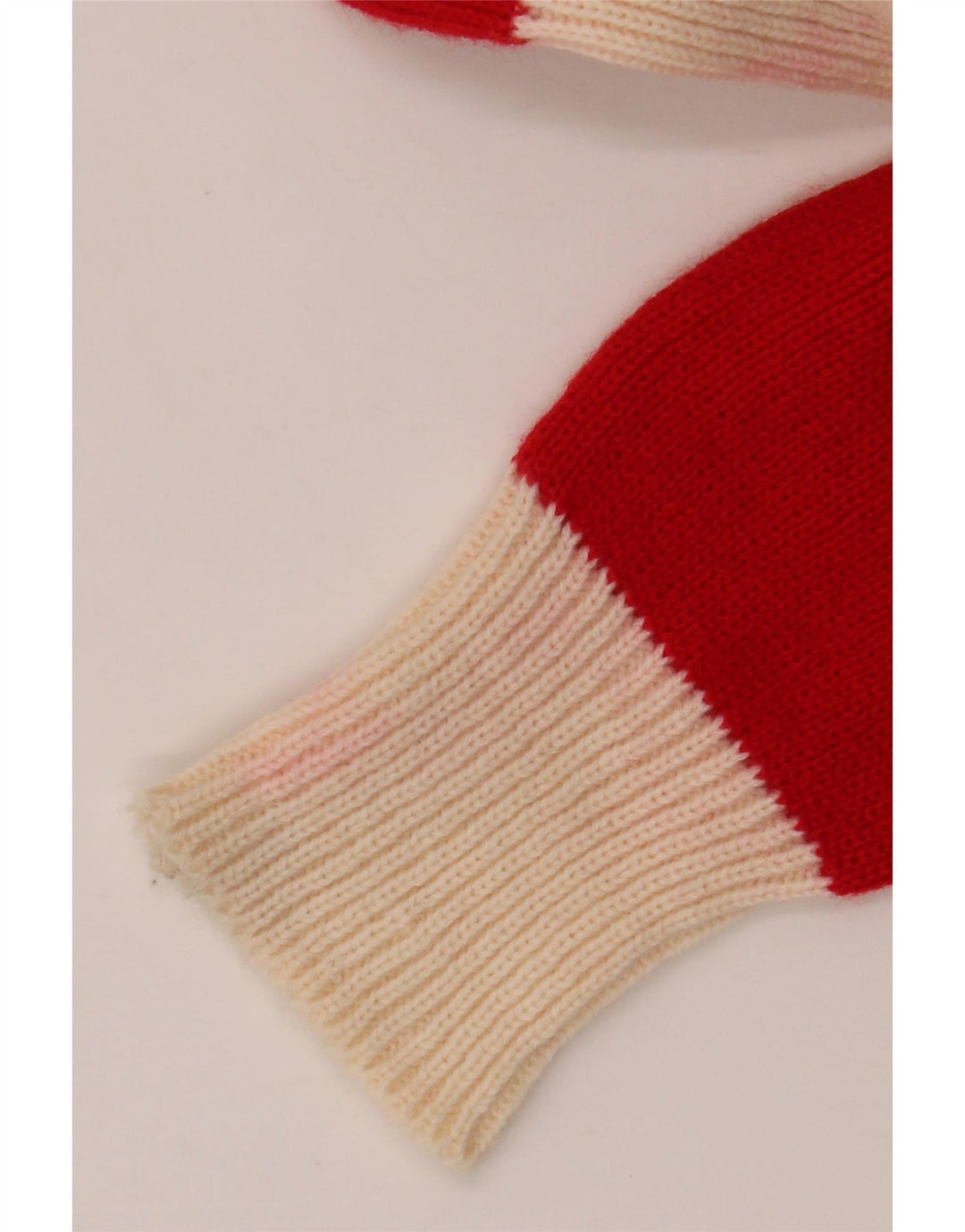 Damski sweter polo w stylu vintage IT 48 XL, akryl w kolorze czerwonym