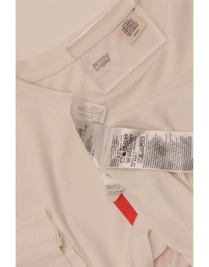 Męski T-shirt Levi's Peanuts z grafiką, mały, biały, bawełniany