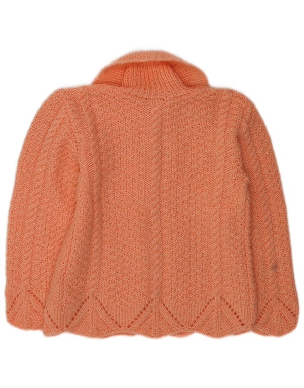Vintage Womens Cardigan Sweater UK 14 Medium Orange