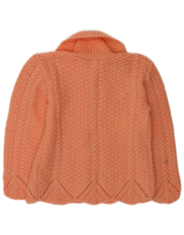 Sweter damski w stylu vintage, UK 14, średni pomarańczowy