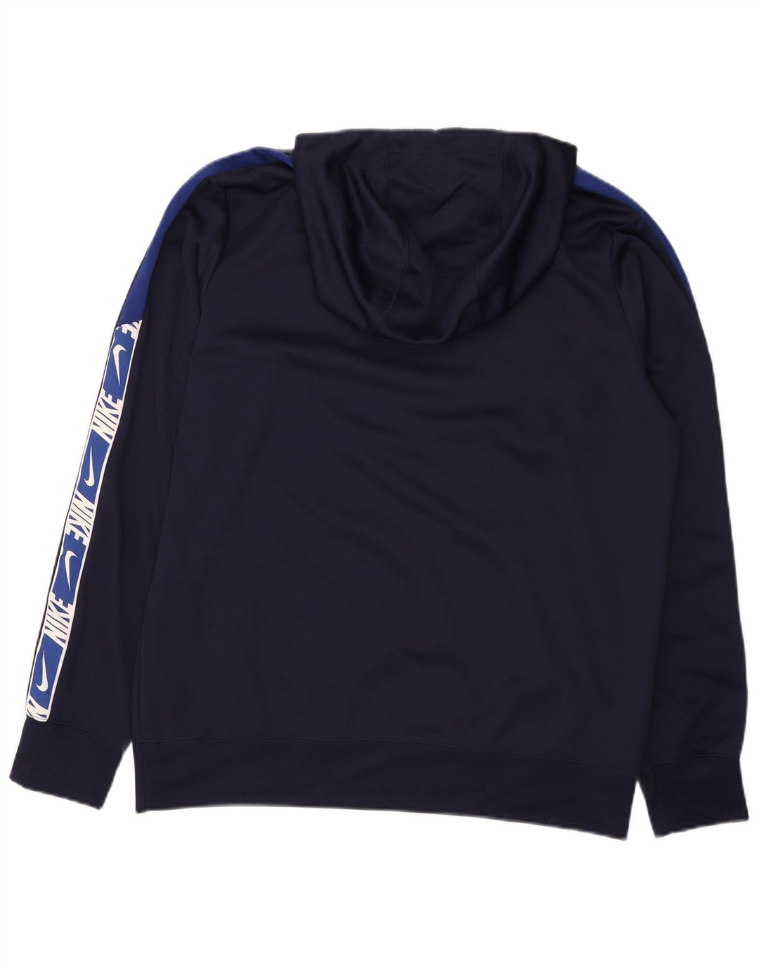 Męski sweter z kapturem Nike z grafiką, duży, granatowy, z blokami kolorów, poliester