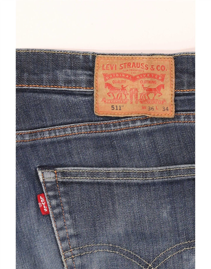 Męskie jeansy Levi's 511 Slim W36 L34 Niebieskie