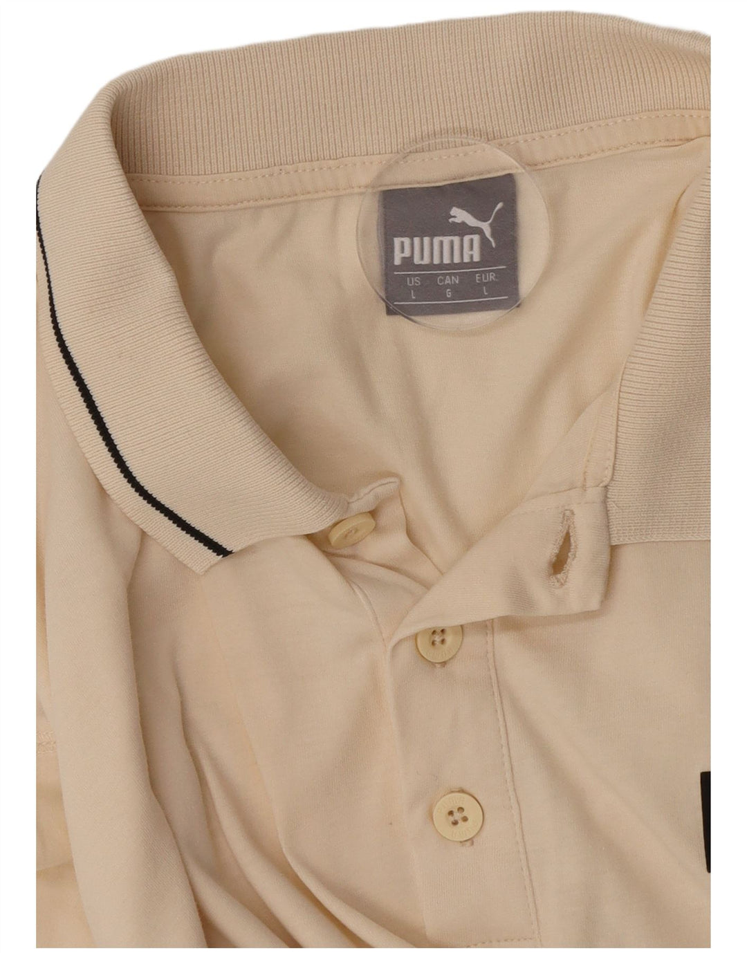 Męska koszulka polo Puma, duża, beżowa