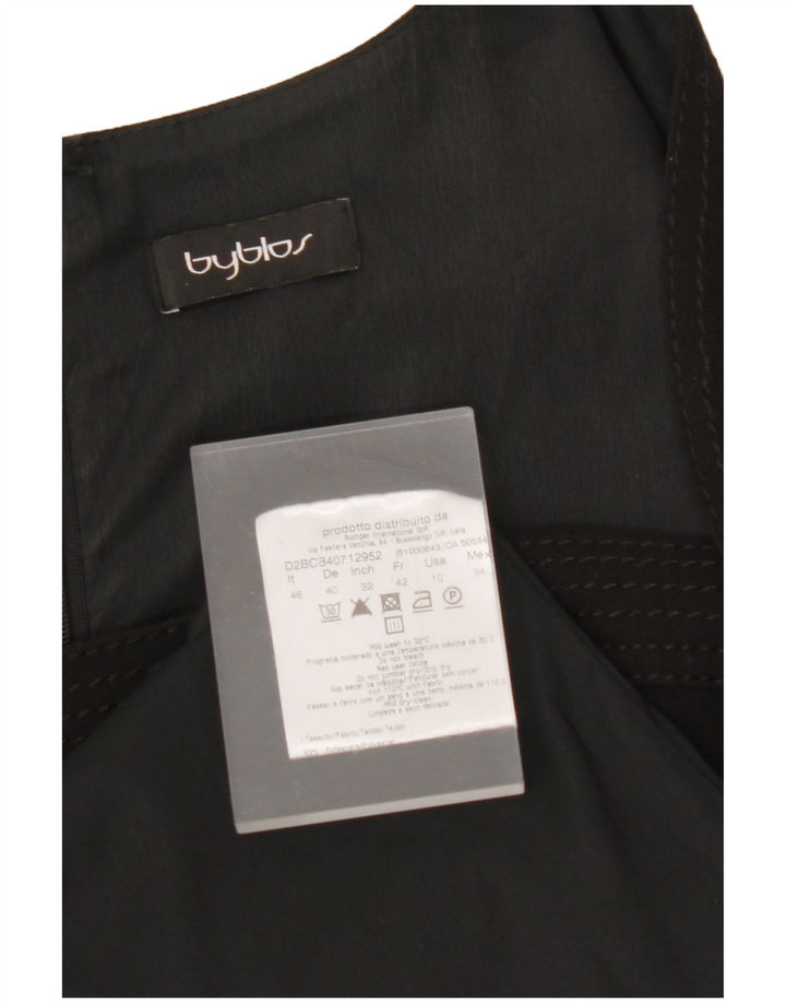 BYBLOS Damska sukienka płaszczowa IT 46, duży, czarny poliester
