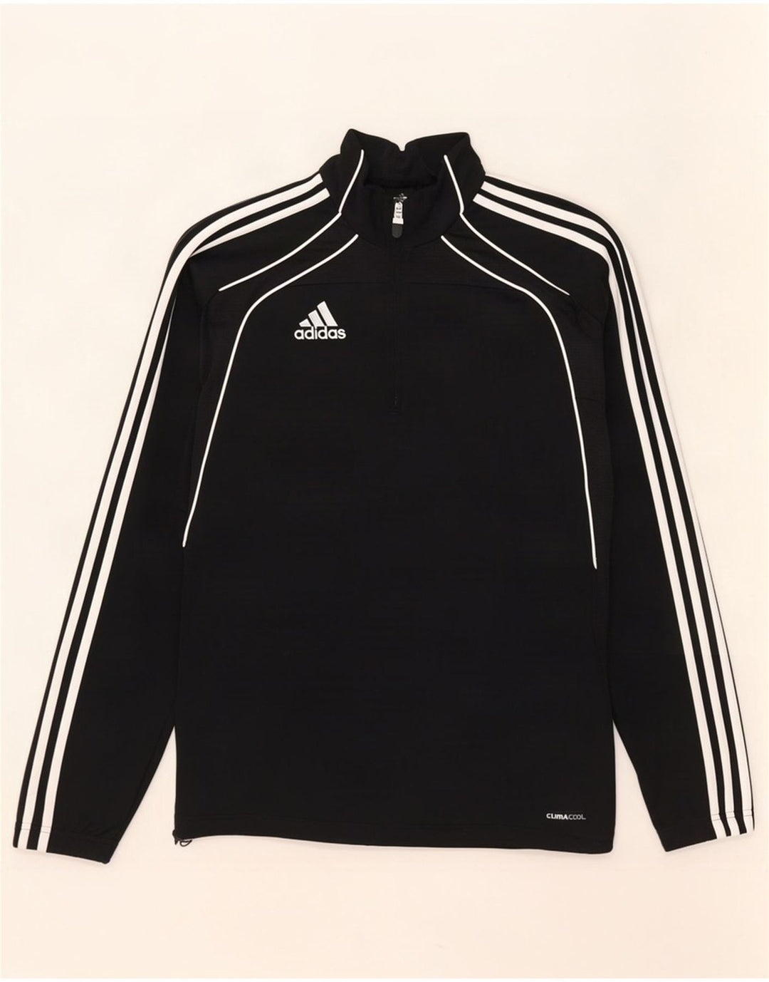 Adidas Męskie Climacool Zip Neck Pullover Dres Top UK 38/40 Średni Czarny