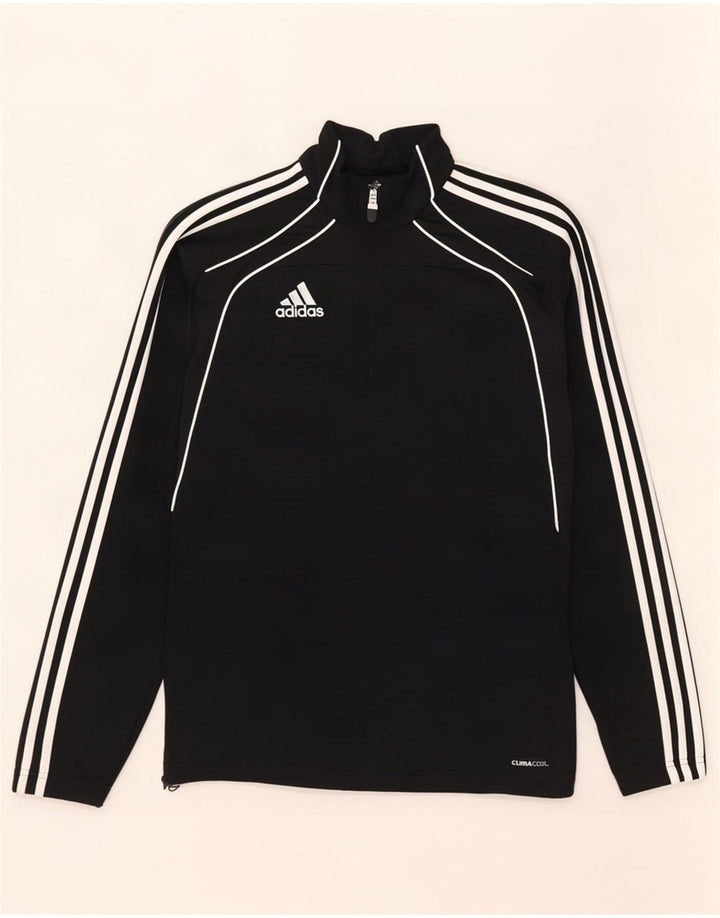 Adidas Męskie Climacool Zip Neck Pullover Dres Top UK 38/40 Średni Czarny