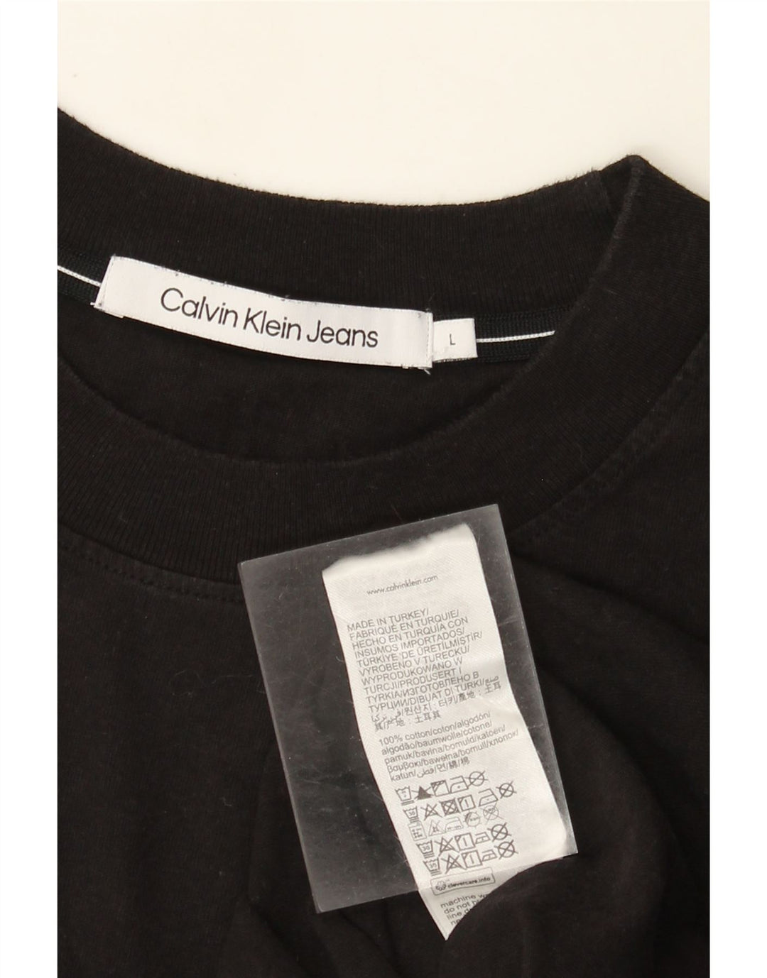 T-shirt męski Calvin Klein Jeans, duży, czarny, bawełniany