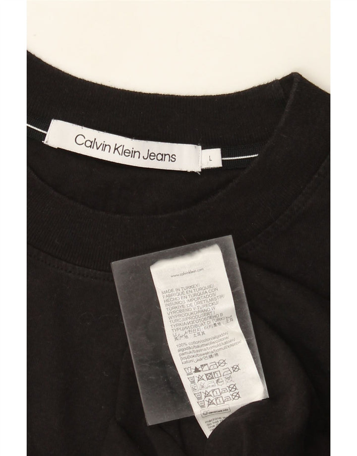T-shirt męski Calvin Klein Jeans, duży, czarny, bawełniany