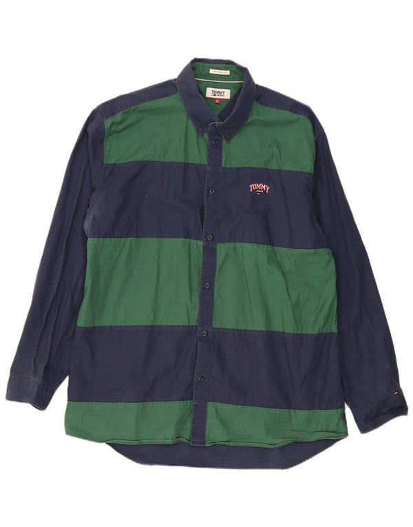 Męska koszula o swobodnym kroju TOMMY HILFIGER XL, bawełniana w kolorze granatowym