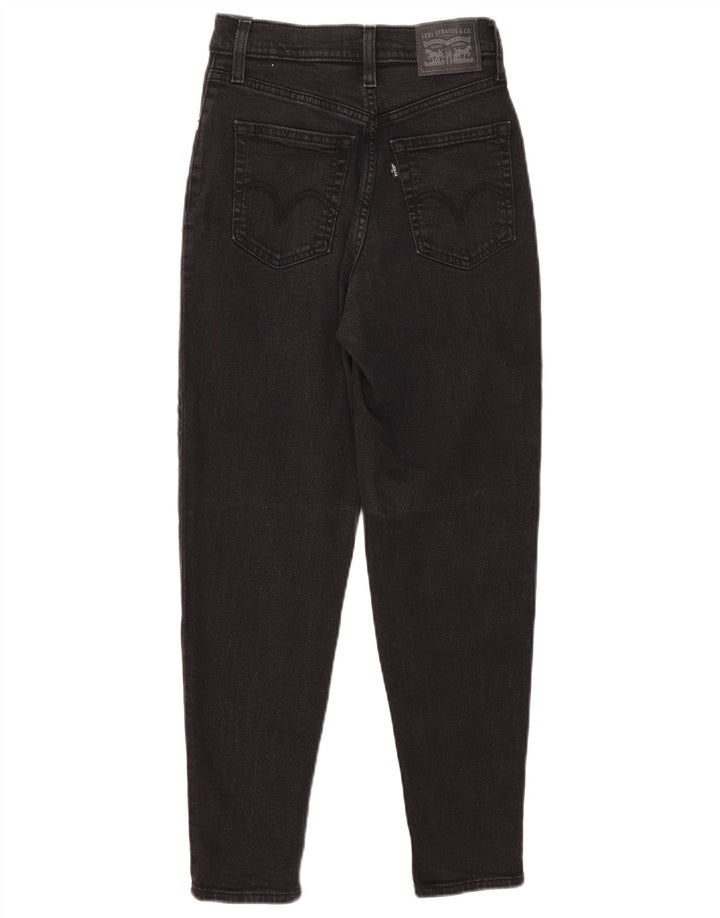 Damskie zwężane dżinsy Levi's W24 L27 Czarna bawełna