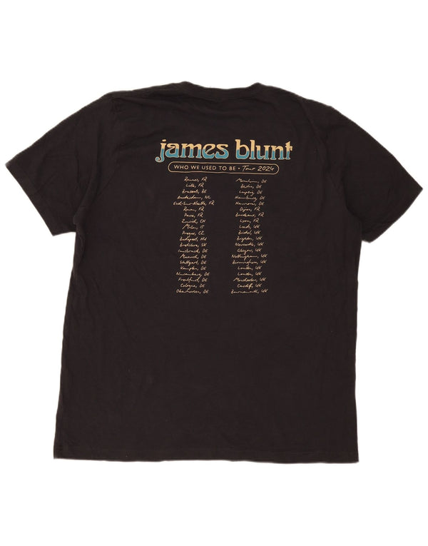 Bella Canvas Męski T-shirt z grafiką James Blunt Top XL Czarna bawełniana muzyka