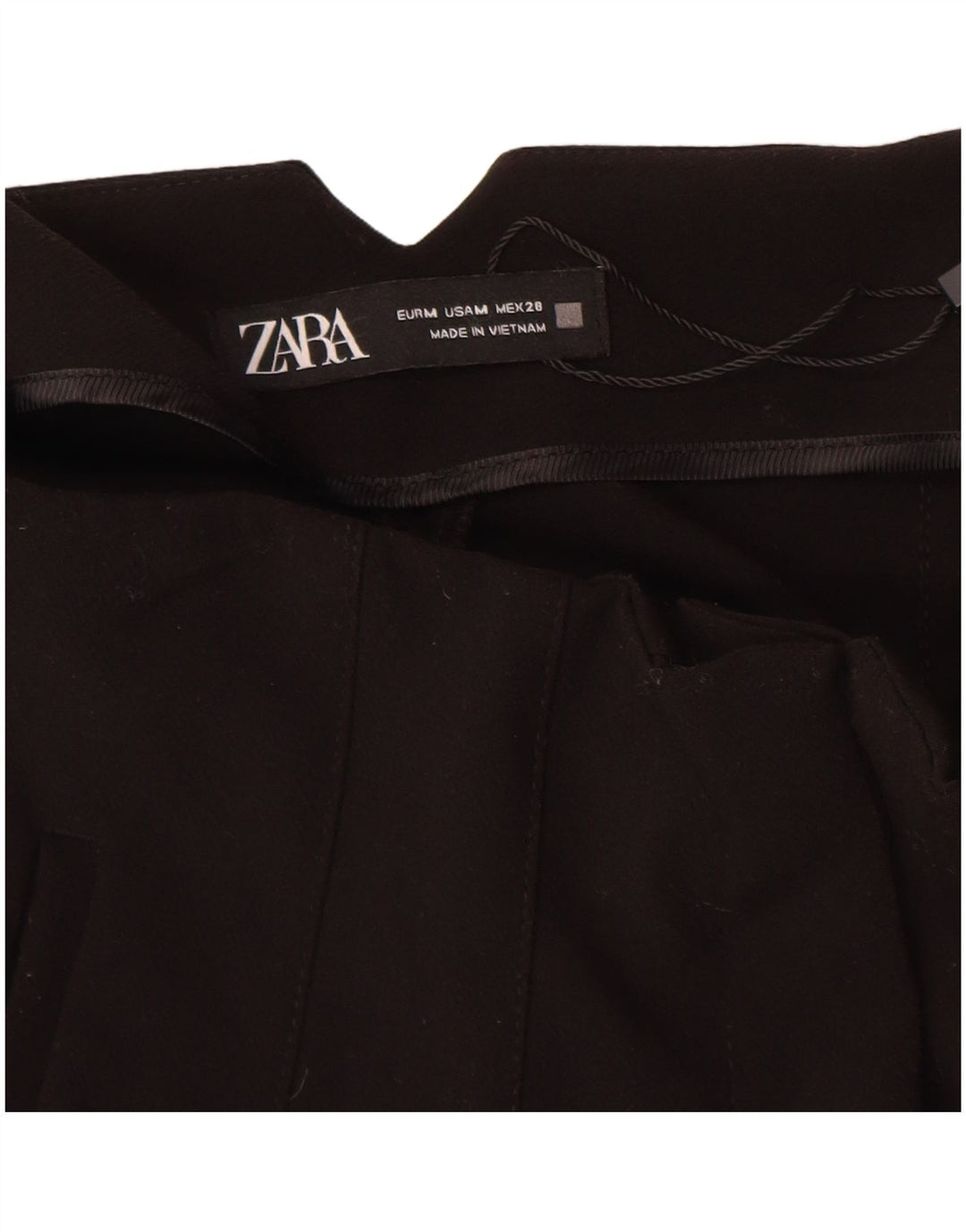 Damskie zwężane spodnie chino Zara, średnie W28 L27, czarny poliester