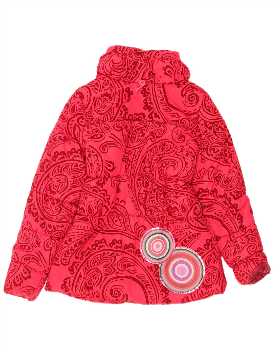 Desigual dziewczęca ocieplana kurtka 13-14 lat czerwona paisley