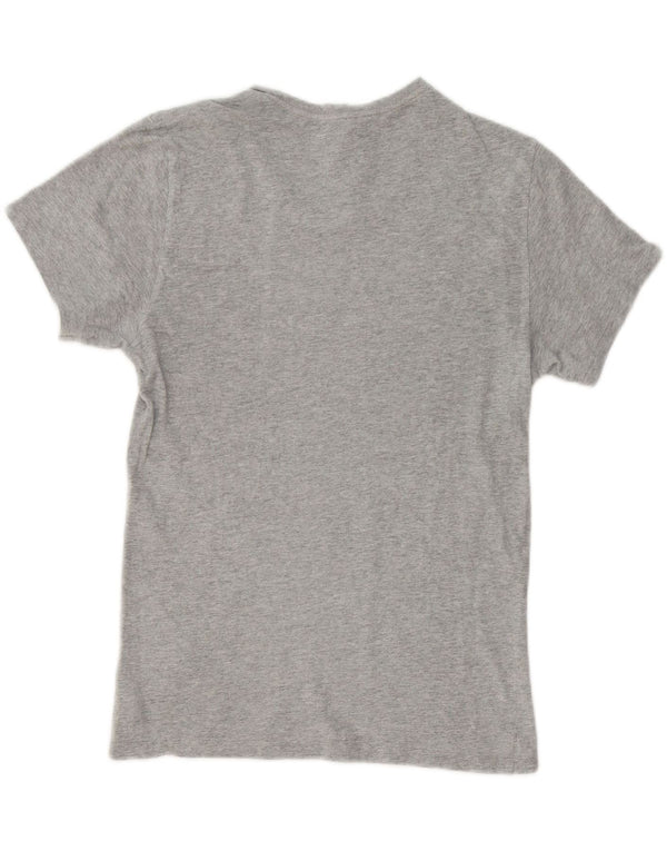 Calvin Klein Womens Graphic T-Shirt Top UK 10 Small Grey Cotton