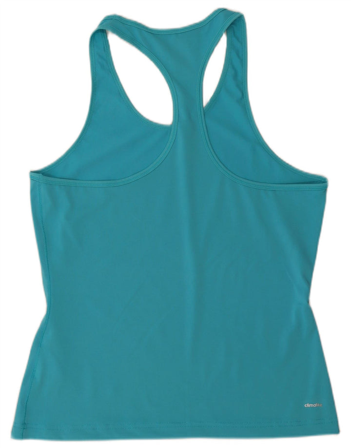 Damska kamizelka Adidas Climalite Top UK 12/14 Średni niebieski poliester