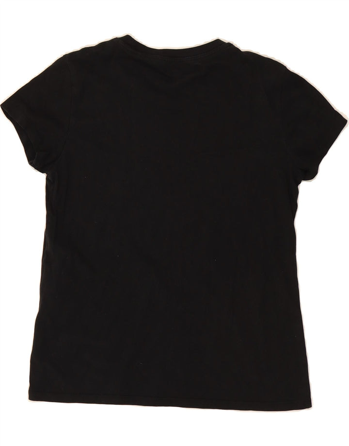 LEVI'S Womens Graphic T-Shirt Top UK 14 Medium Black Cotton Vintage Levi's and Second-Hand Levi's from Messina Hembry 