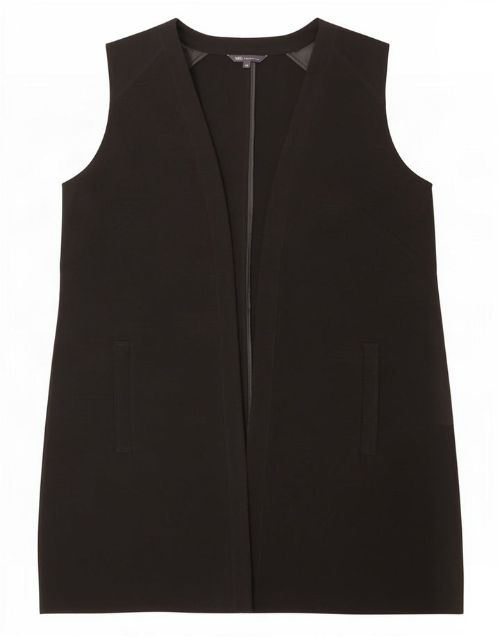 Marks & Spencer Damska kamizelka o przedłużonym fasonie, UK 18 XL, czarna, poliester