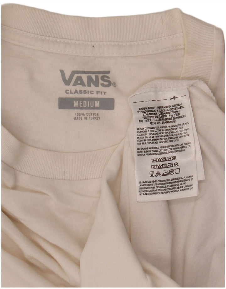 Męska koszulka t-shirt Vans o klasycznym kroju, średnia, biała, bawełniana