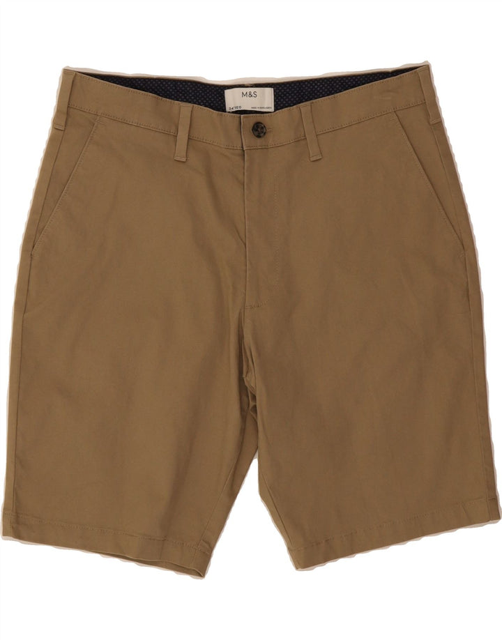 MARKS & SPENCER Mens Chino Shorts W34 Large Beige Cotton Vintage Marks & Spencer and Second-Hand Marks & Spencer from Messina Hembry 