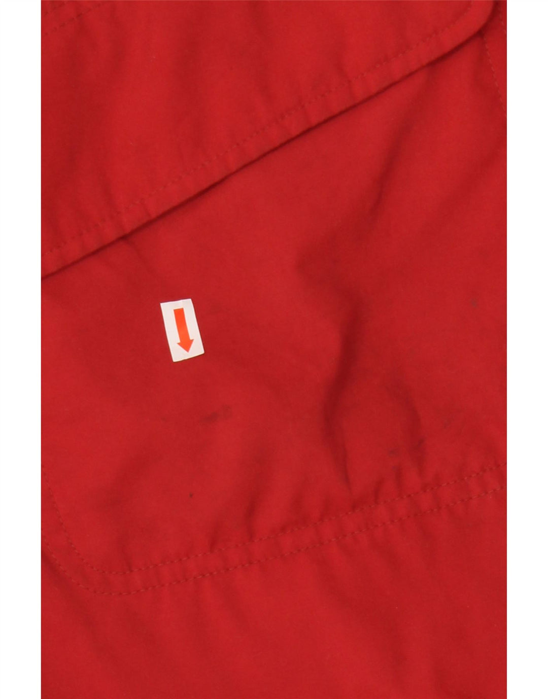 Vintage damska kurtka typu parka z kapturem, oversize IT 44, średnia czerwona