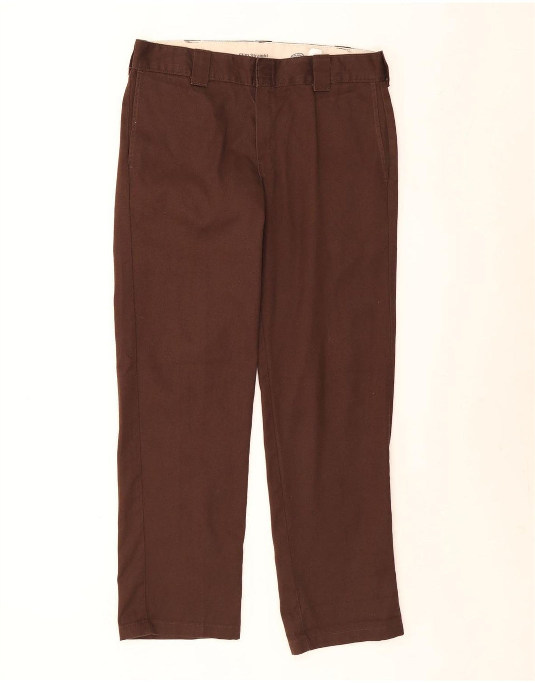 Męskie proste spodnie chino Dickies W34 L32 Brązowy poliester