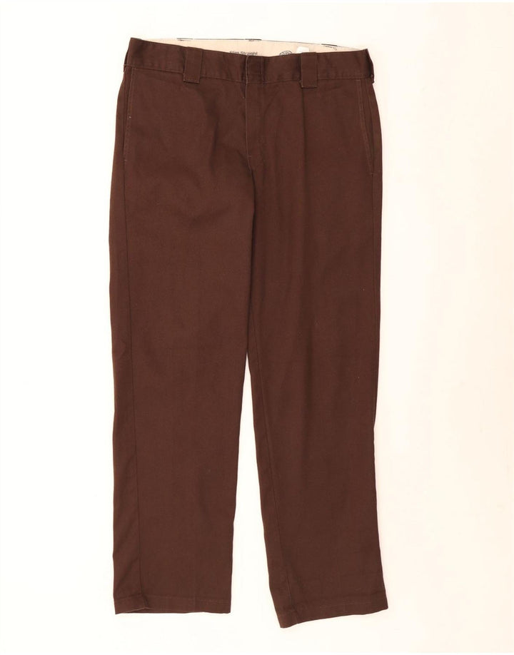 Męskie proste spodnie chino Dickies W34 L32 Brązowy poliester