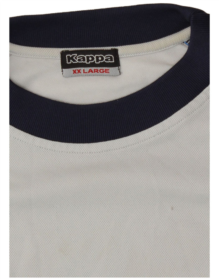 T-shirt męski Kappa Top 2XL Szary poliester z blokami kolorów