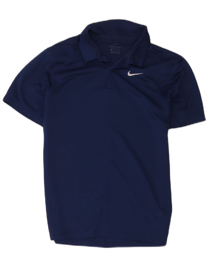Męska koszulka polo Nike Dri Fit, mała, granatowa, z poliestru