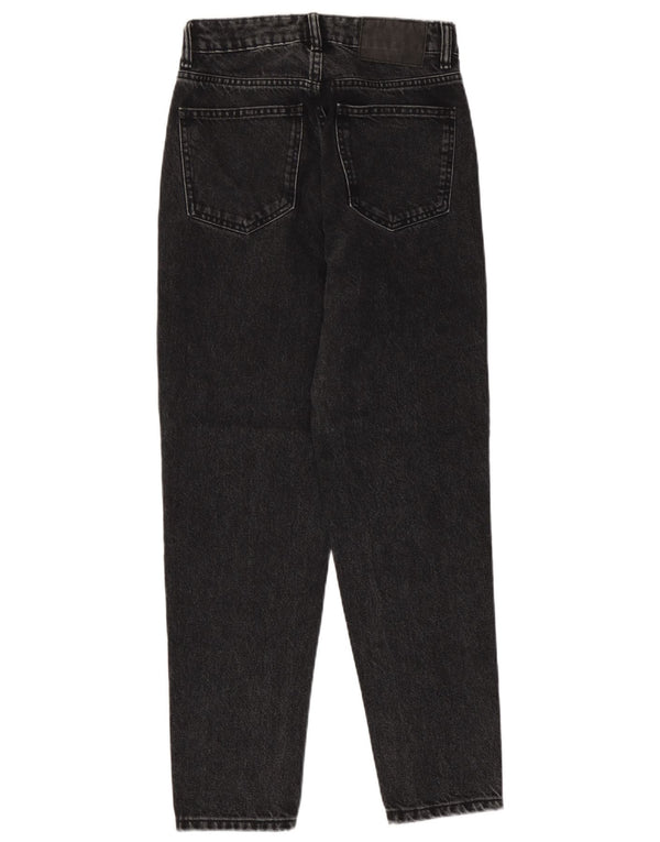 Damskie jeansy z wysokim stanem Zara EU 34 2XS W24 L27 Czarna bawełna