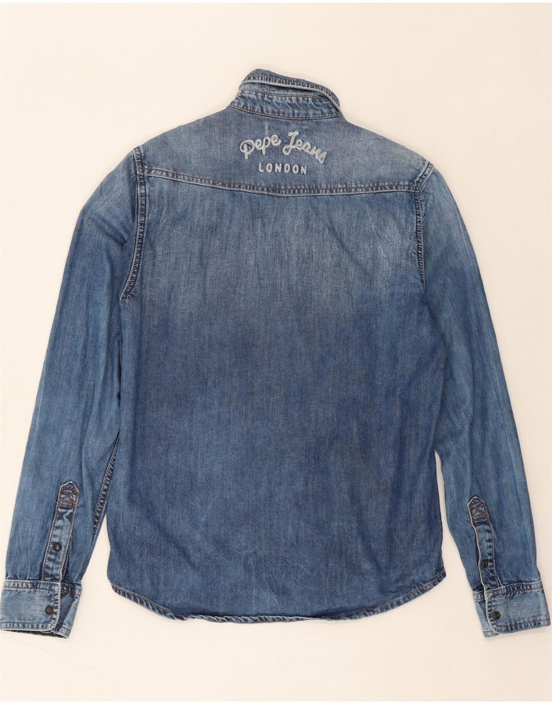PEPE JEANS Boys Denim Shirt 13-14 Years Blue Cotton Vintage PEPE Jeans and Second-Hand PEPE Jeans from Messina Hembry 