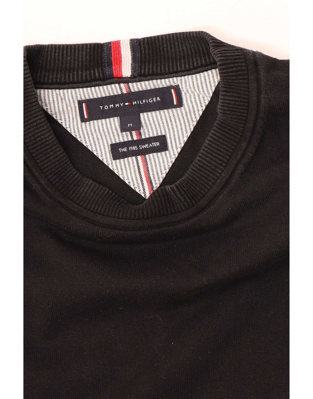 Męski sweter z okrągłym dekoltem Tommy Hilfiger, średni czarny