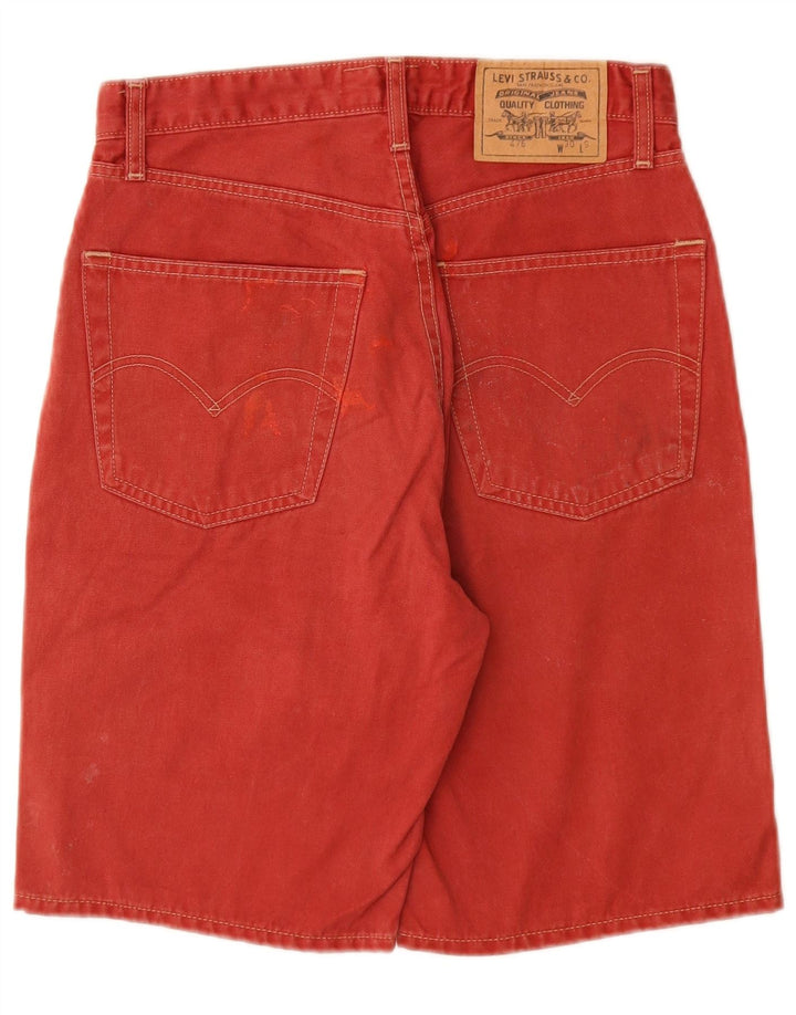 Męskie spodenki jeansowe LEVI'S 476 W30 Średnio czerwone, bawełniane